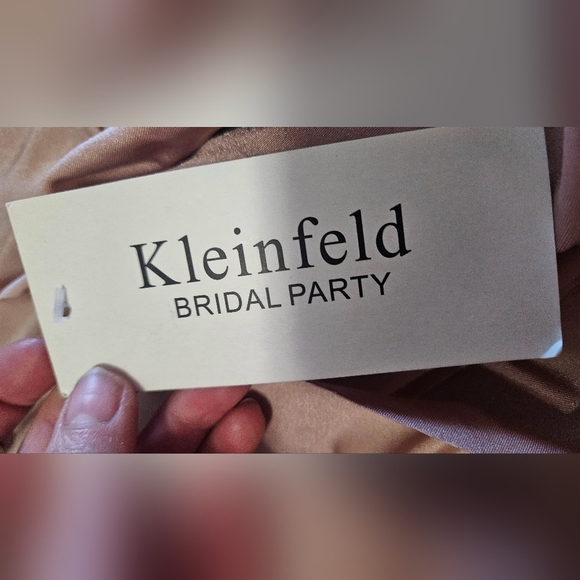 KLEINFIELD Convertible-Bodice Long Bridesmaid Dress In Blush Pink. Size M NWT - Picture 12 of 16